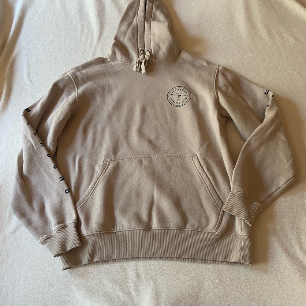 Billabong Hoodie in Putty with Blue Logo